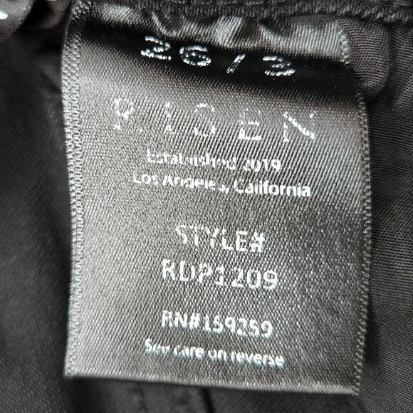 Risen Black Skinny Jeans Women's High Rise Distressed Knee Tight Look Size 26 - Picture 8 of 9